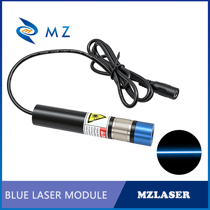 Industrial Blue Laser - Adjustable Focusing Powell Lens D18mm 450nm