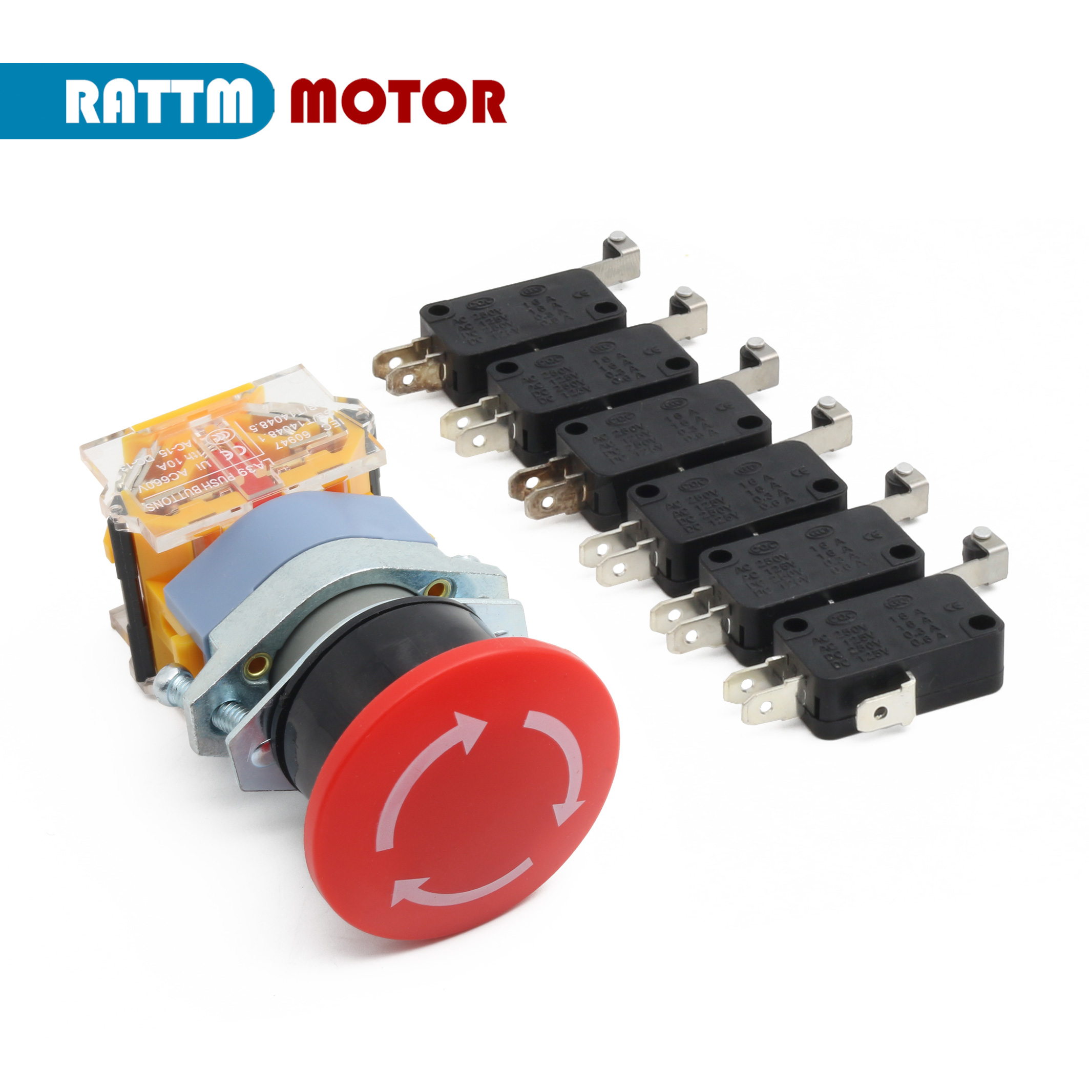 Red Sign Emergency E-Stop 22mm - đánh giá và giá Limit Switch Cnc
