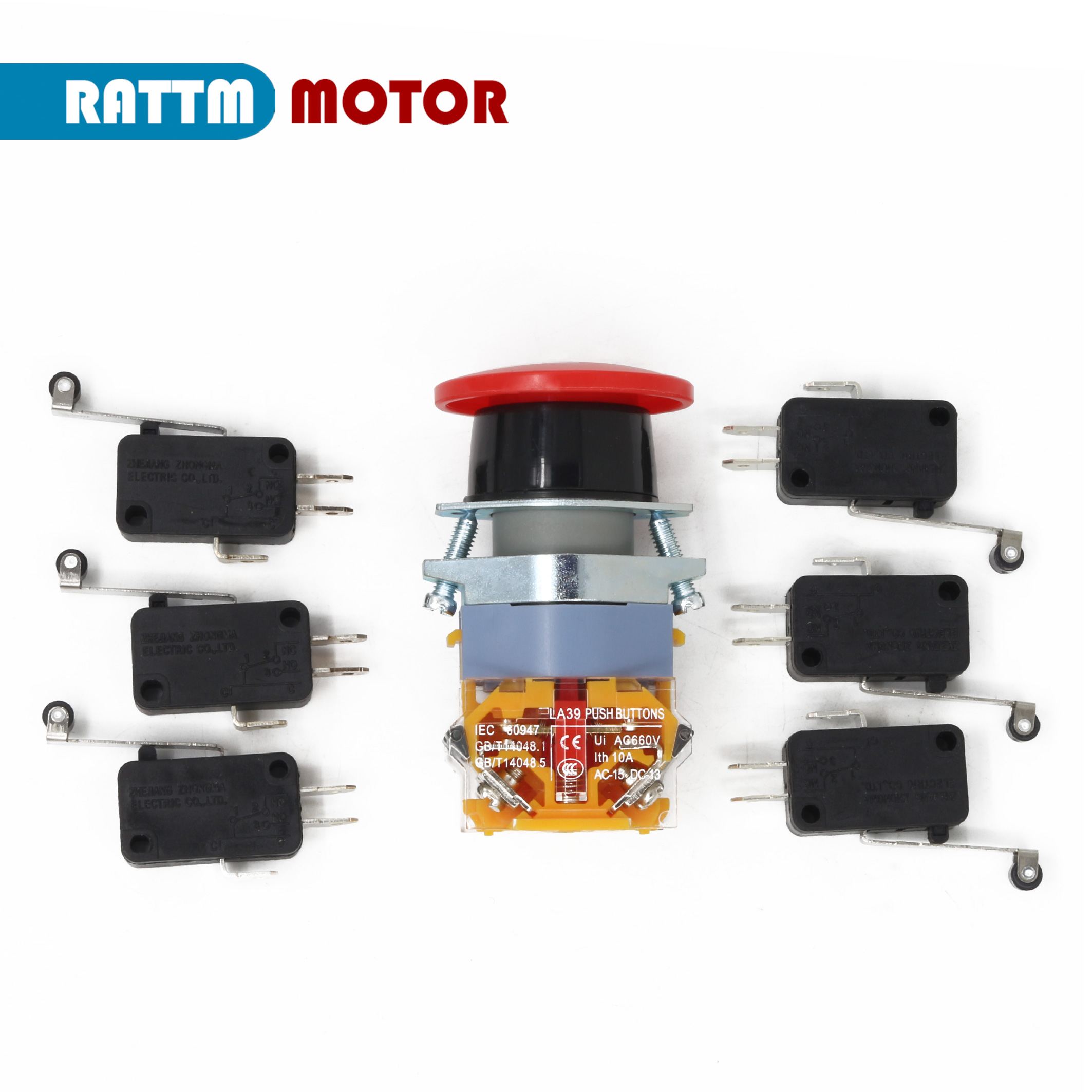 Red Sign Emergency E-Stop 22mm - đánh giá và giá Limit Switch Cnc
